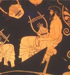 Music Lesson, from an Attic red figure vase signed Douris