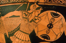 Achilles with Shield in Battle