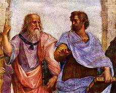 Plato and Aristotle, detail from School of Athens by 