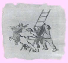 Ladder-Raising scene, from 

The Wheel on the School