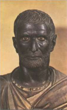 Brutus, bronze portrait from 3rd century BC