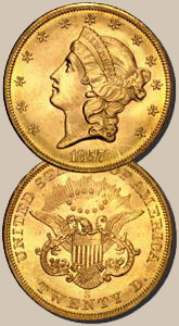 United States "Liberty" Gold Dollar, 1857