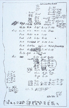 Sketch of Mendeleev's original Periodic Table of the Elements